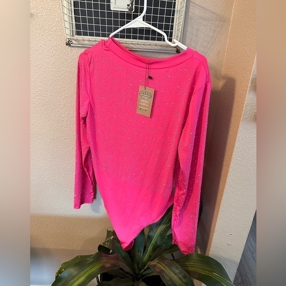 Tops - NASHVILLE pink sparkle bodysuit
